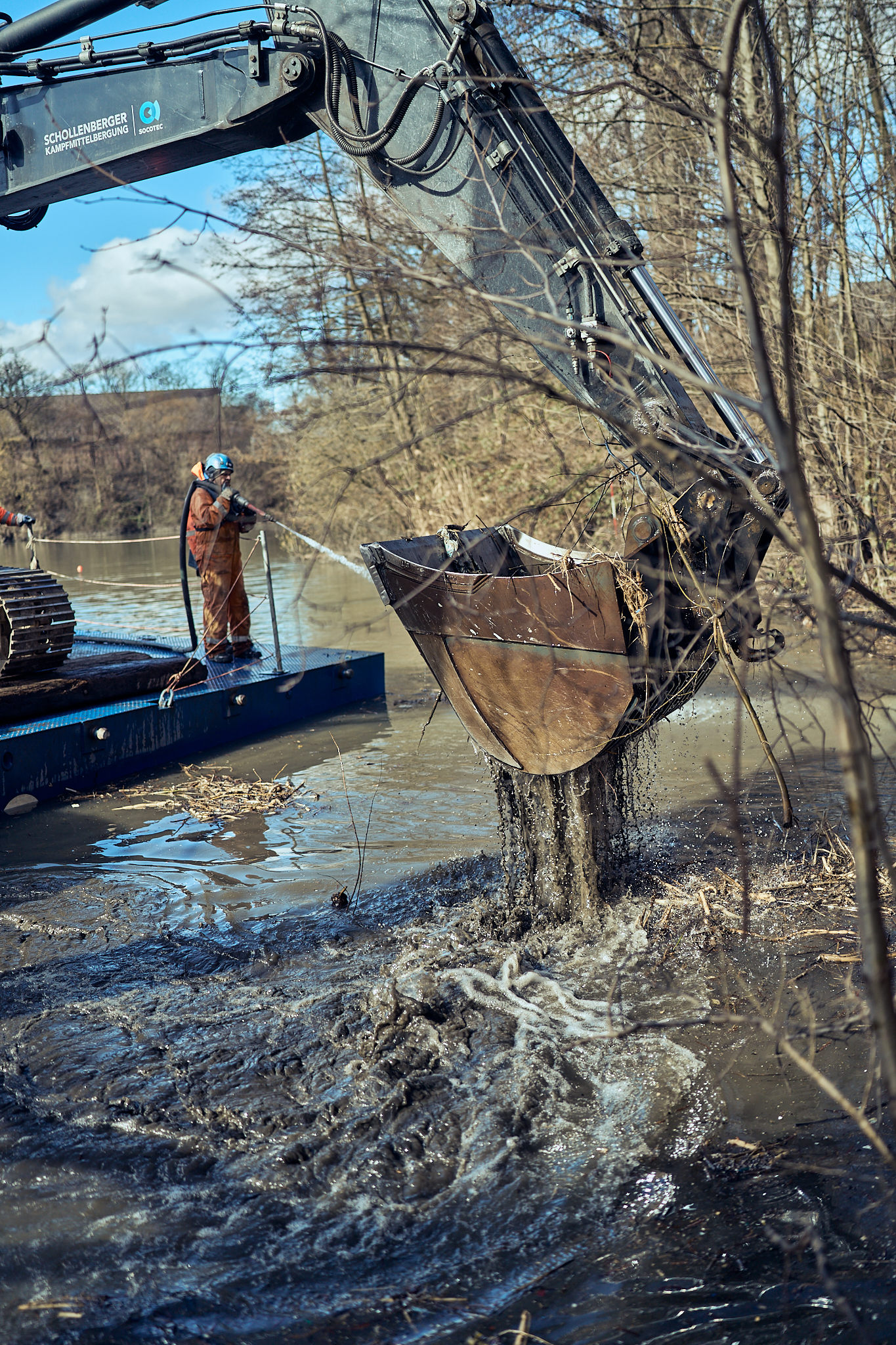 Kampfmittelüberprüfung Regenrückhaltebecken