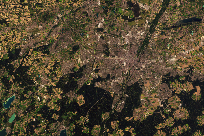 Satellitenvermessung Foto Gelände