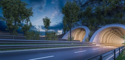 Tunnelanlage Autobahn A17 bei Dresden